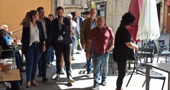 El conseller d’Empresa i Treball i l’alcaldable d’ERC amb el sector empresarial de Sant Celoni i la Batllòria